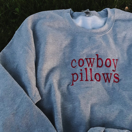 Cowboy Pillows | Embroidered Crewneck