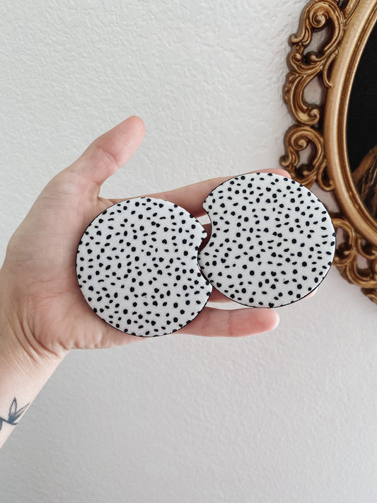 Polka Dot Car Coasters